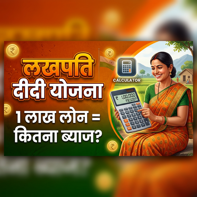Lakhpati Didi Yojana Loan Calculator 2026 - लखपति दीदी योजना ब्याज कैलकुलेटर