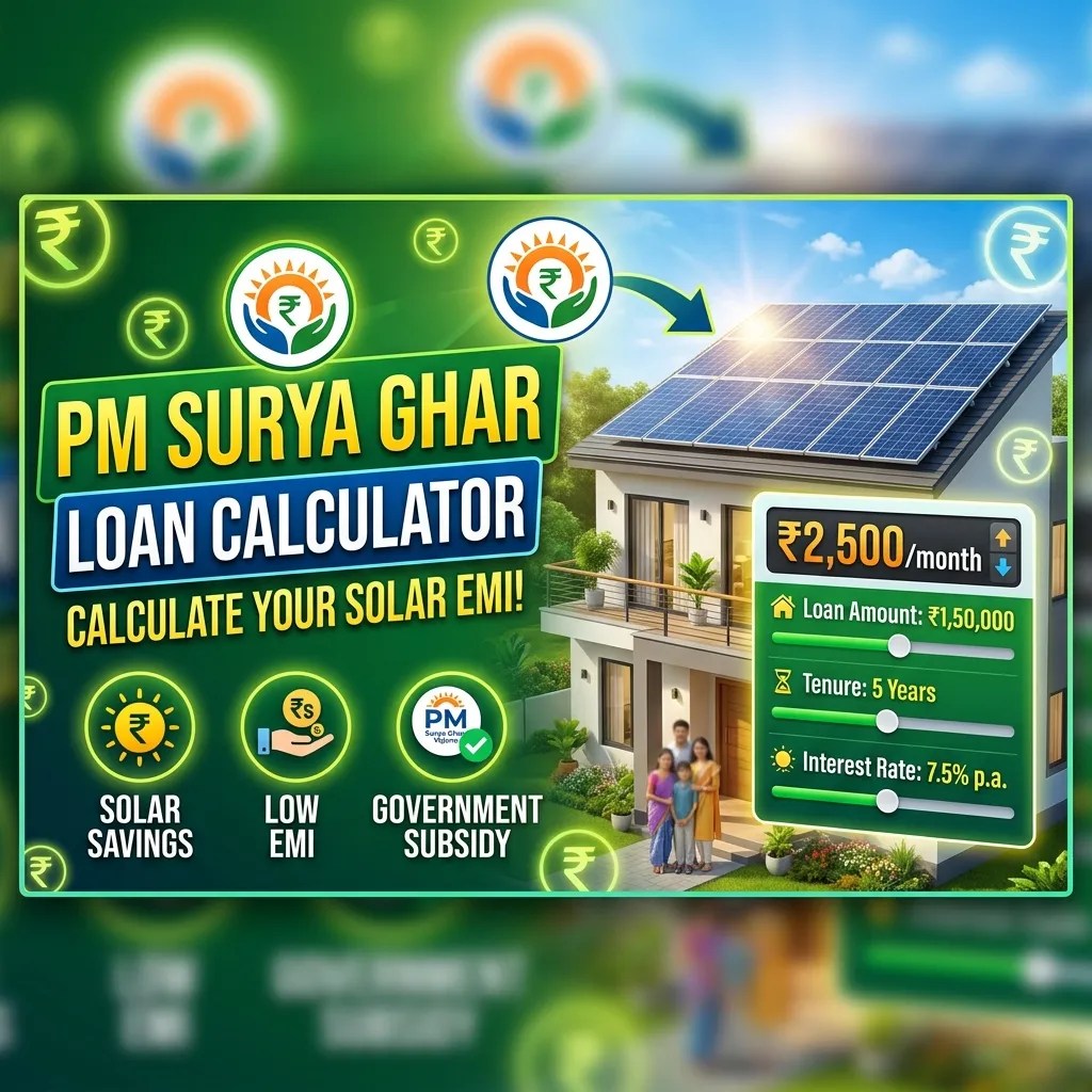 PM Surya Ghar solar installation illustration